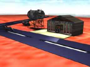 Jolly Joker landing at outback airport (Original movie)